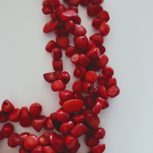 VTG Signed Lucas Lameth LUC Natural Untreated Coral 4 Strand Sterling Necklace - Picture 8 of 10